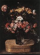 LINARD, Jacques Bouquet on Wooden Box fg Sweden oil painting reproduction